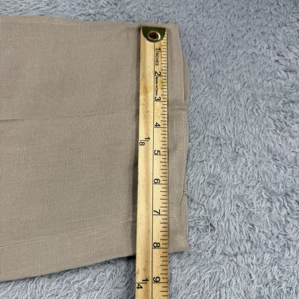 Corbin OTC Pants Mens 34 Khaki Irish‎ Linen Viscose Blend Pleated Cuffed